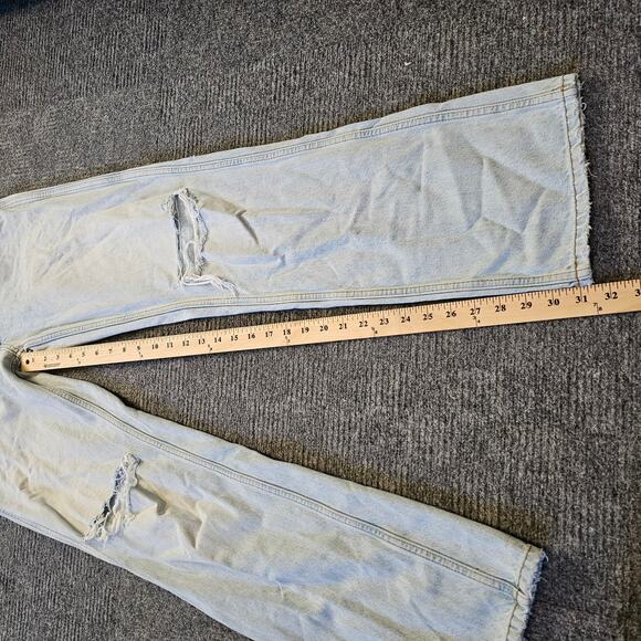 RE/DONE 90s High Rise Loose Jeans in Bleach Destroyed Size 28 - Picture 8 of 10